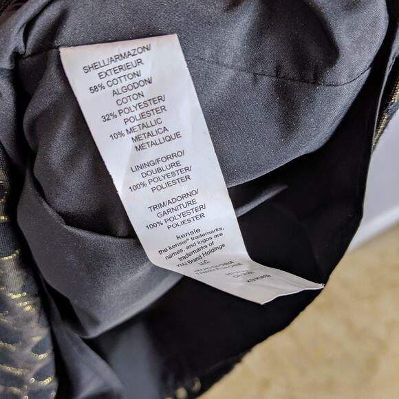 Kensie Black and Gold Polka Dot Mini Dress Size S - Picture 4 of 8